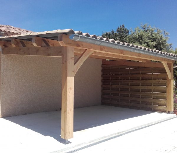 Auvent terrasse piscines boiseco construction gard