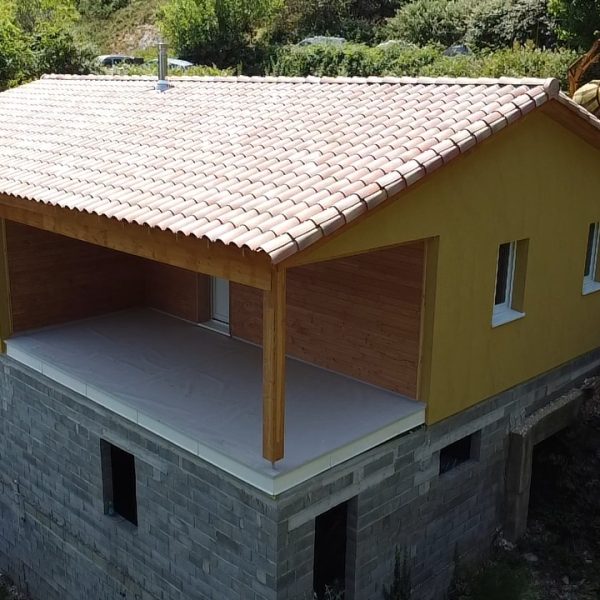 Maison ossature bois enduite